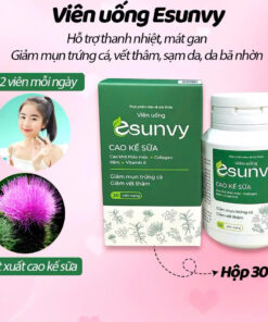 Viên Uống Esunvy Cao Ké Sữa – Hỗ Trợ Giảm Mụn Từ Bên Trong, An Toàn Cho Da Nhạy Cảm – Hộp 30 Viên